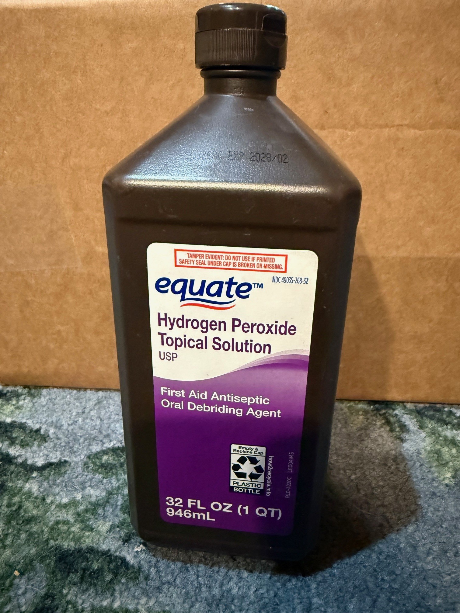 bottle of hydrogen peroxide